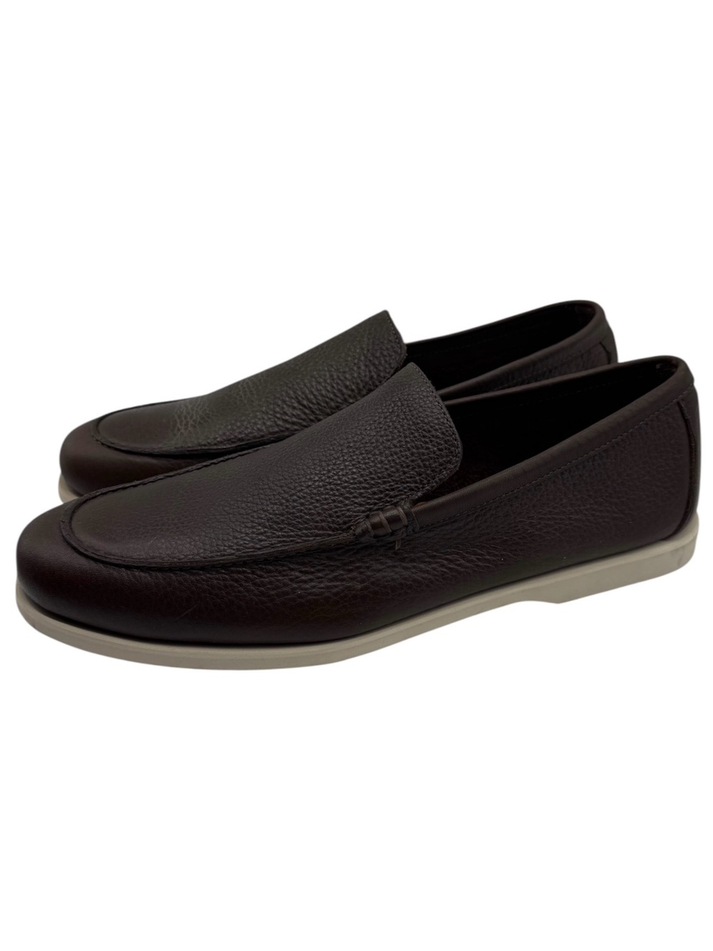 J. Crew Factory Men's Black Leather Slip-On Loafers